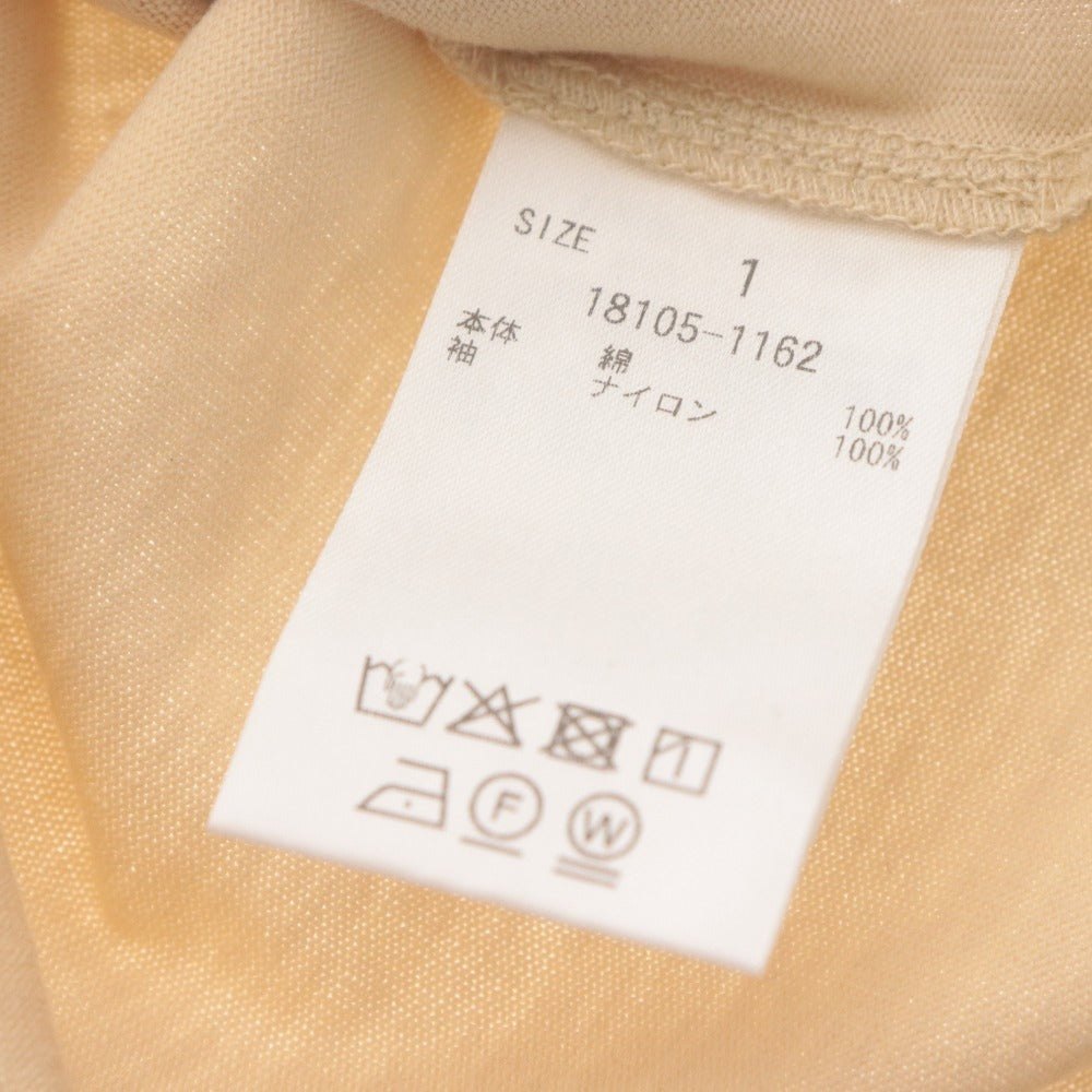 ■ CLANE Cut and Sewn T-Shirt Short Sleeve Top Tulle Puff Sleeve Women's 1 (Equivalent to M) Light Beige With Tags Unused