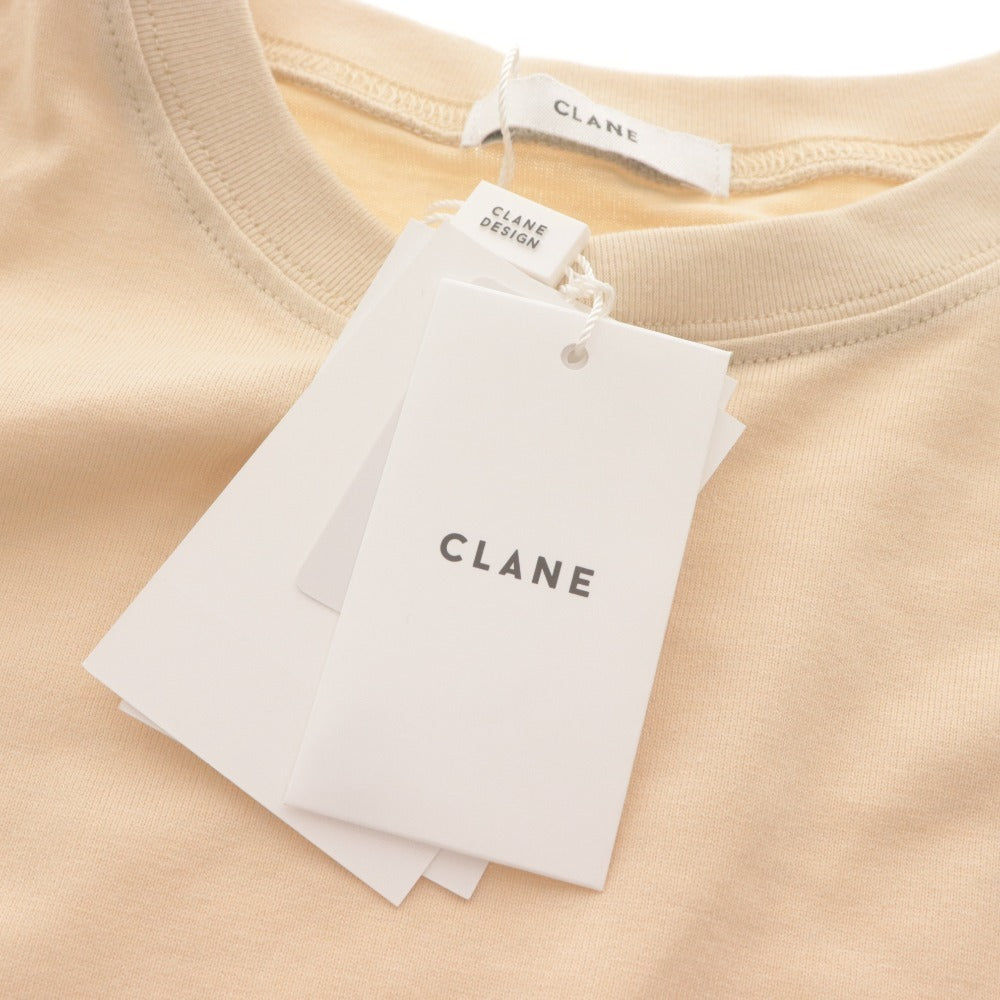 ■ CLANE Cut and Sewn T-Shirt Short Sleeve Top Tulle Puff Sleeve Women's 1 (Equivalent to M) Light Beige With Tags Unused