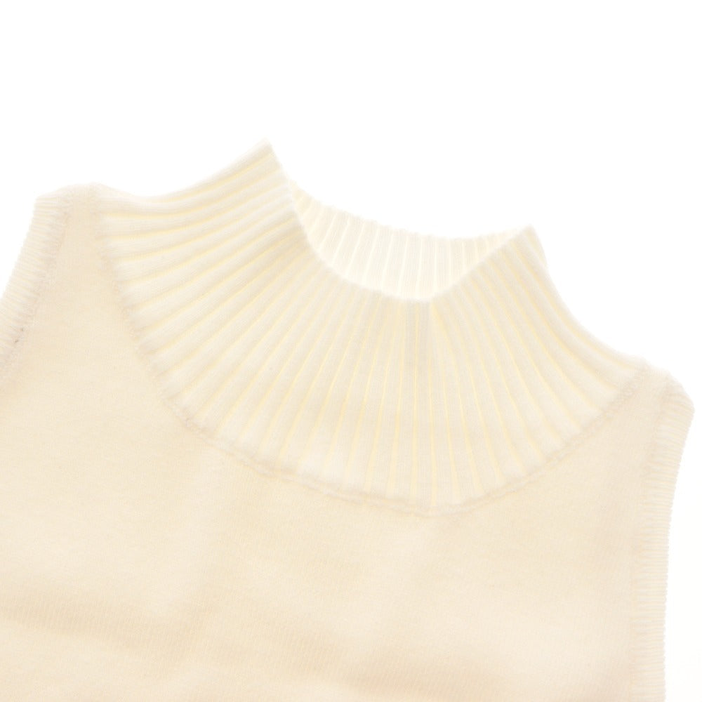 ■ YILON Dress Sleeveless Mini Knit Voluminous High Neck Women's Free Size White Ivory-ish Unused