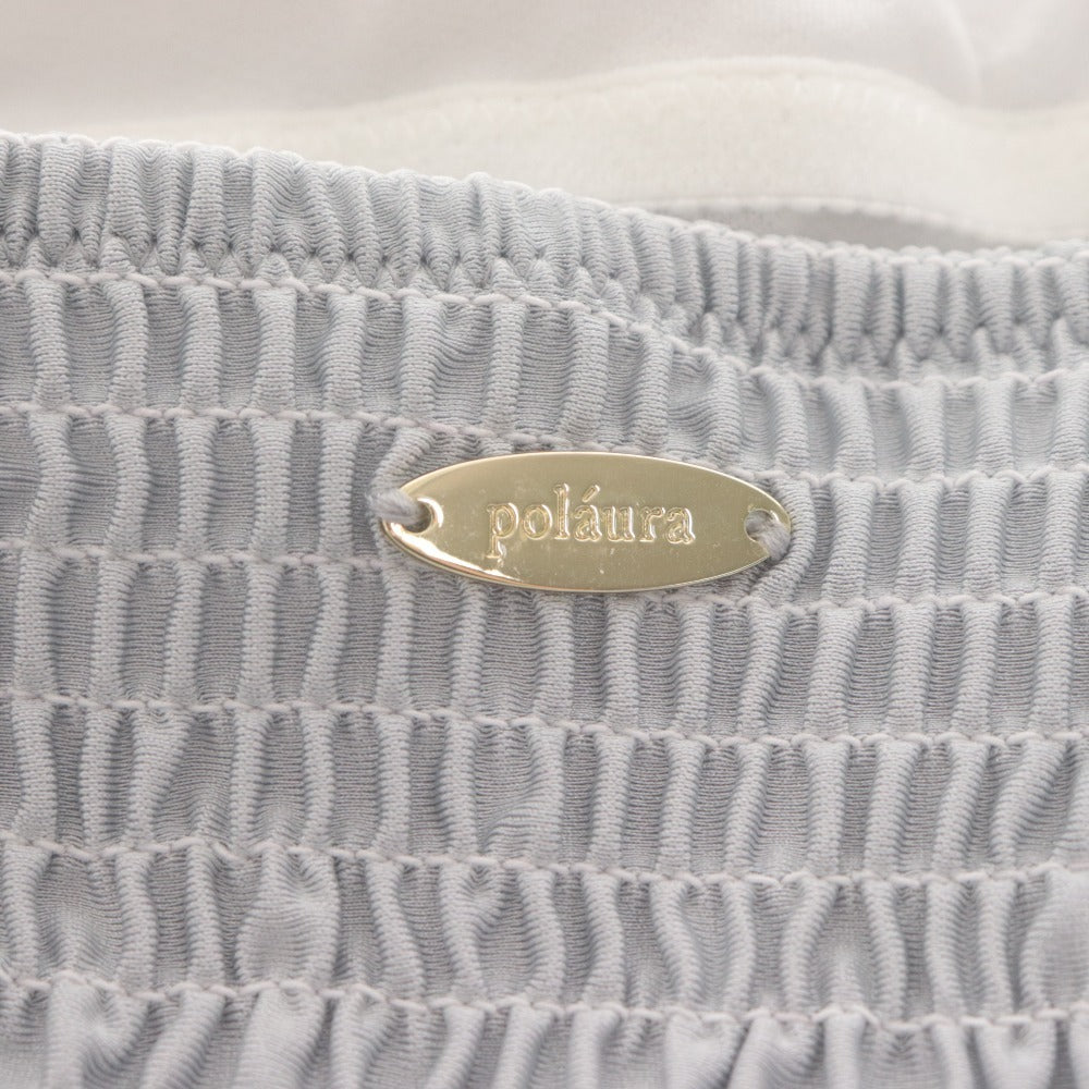 ■ Polaura Swimsuit, Ruched Ribbon Women's One Size, Dusty Blue-Green/Gray, With Tags, Unused