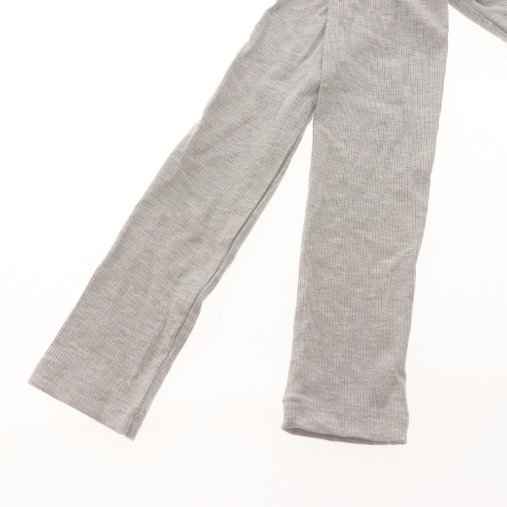 ■ YILON Cut and Sewn Long-Sleeve Top Lace Ribbed Women's One Size Gray