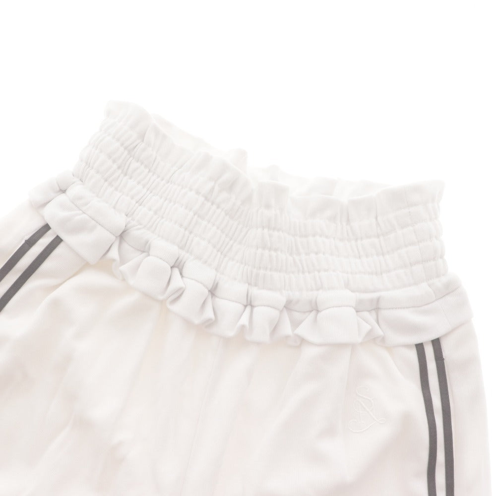 ■ スナイデル SNIDEL UVカットパンツ ボトムス ドロスト ライン リボン LUMISHADE レディース フリー ホワイト タグ付き 未使用