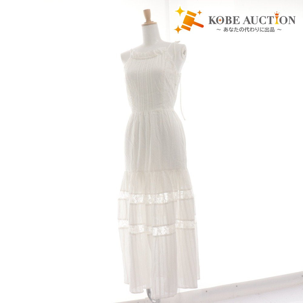 ■ YILON Long Dress Camisole Lace Women's One Size White