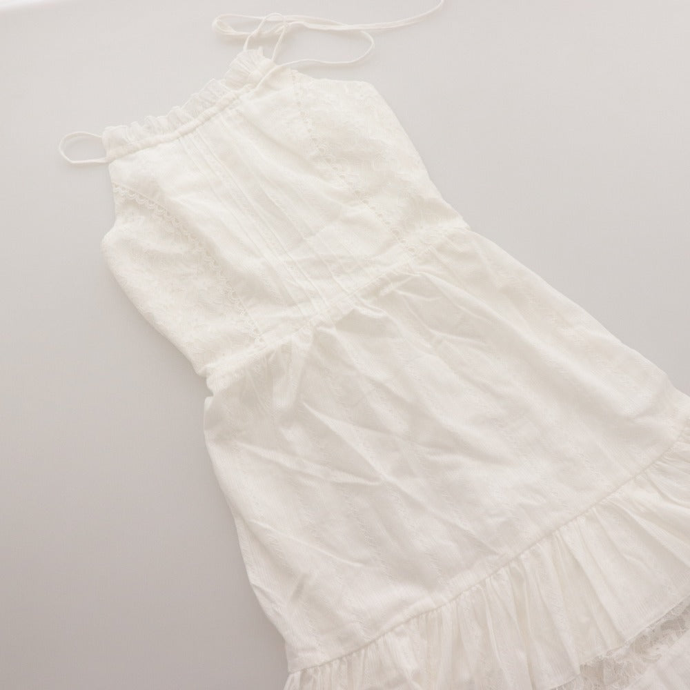 ■ YILON Long Dress Camisole Lace Women's One Size White