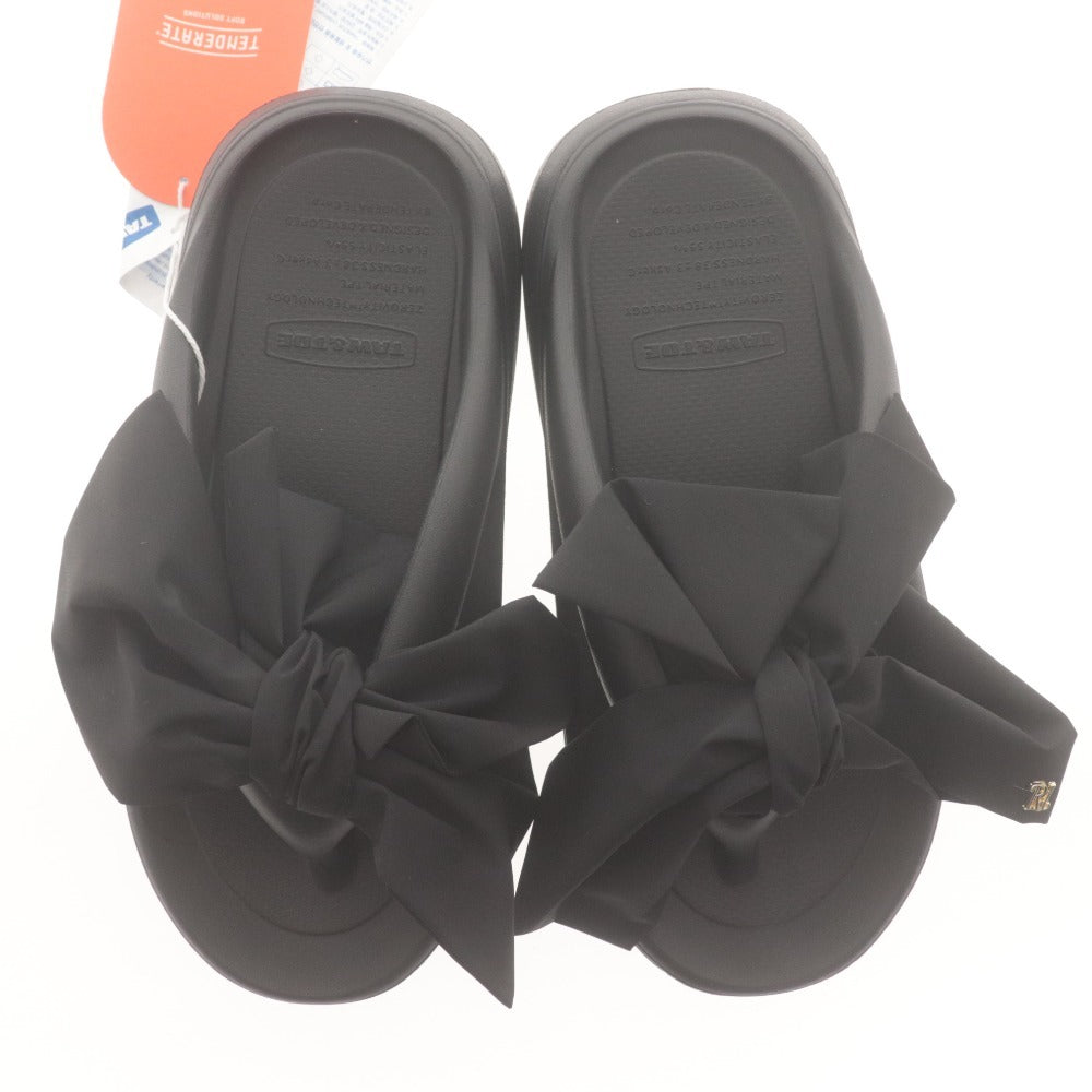■ フレイアイディー FRAY I.D TAW&TOE サンダル 靴 コラボ シューズ トング リボン レディース 25cm ブラック 未使用 タグ 箱付き