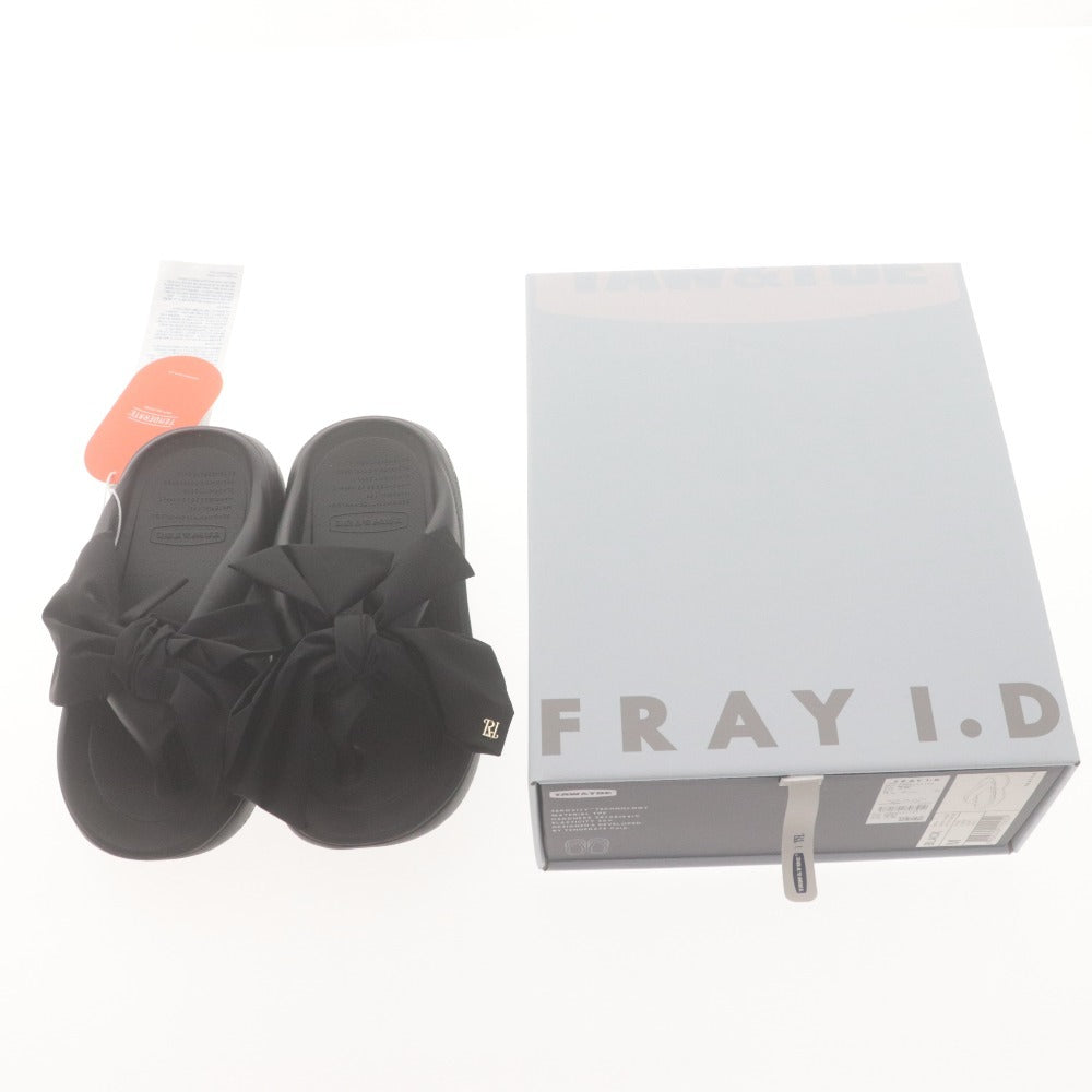 ■ フレイアイディー FRAY I.D TAW&TOE サンダル 靴 コラボ シューズ トング リボン レディース 25cm ブラック 未使用 タグ 箱付き