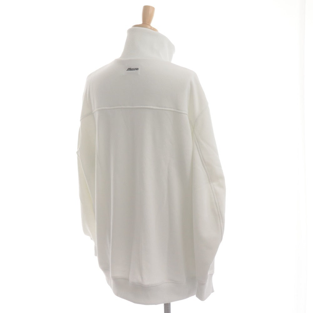 ■ CLANE × MIZUNO Sweatshirt Top, Long-Sleeve, High-Neck, Half-Zip, Women's Size 1 (Equivalent to S), White, With Tags, Unused