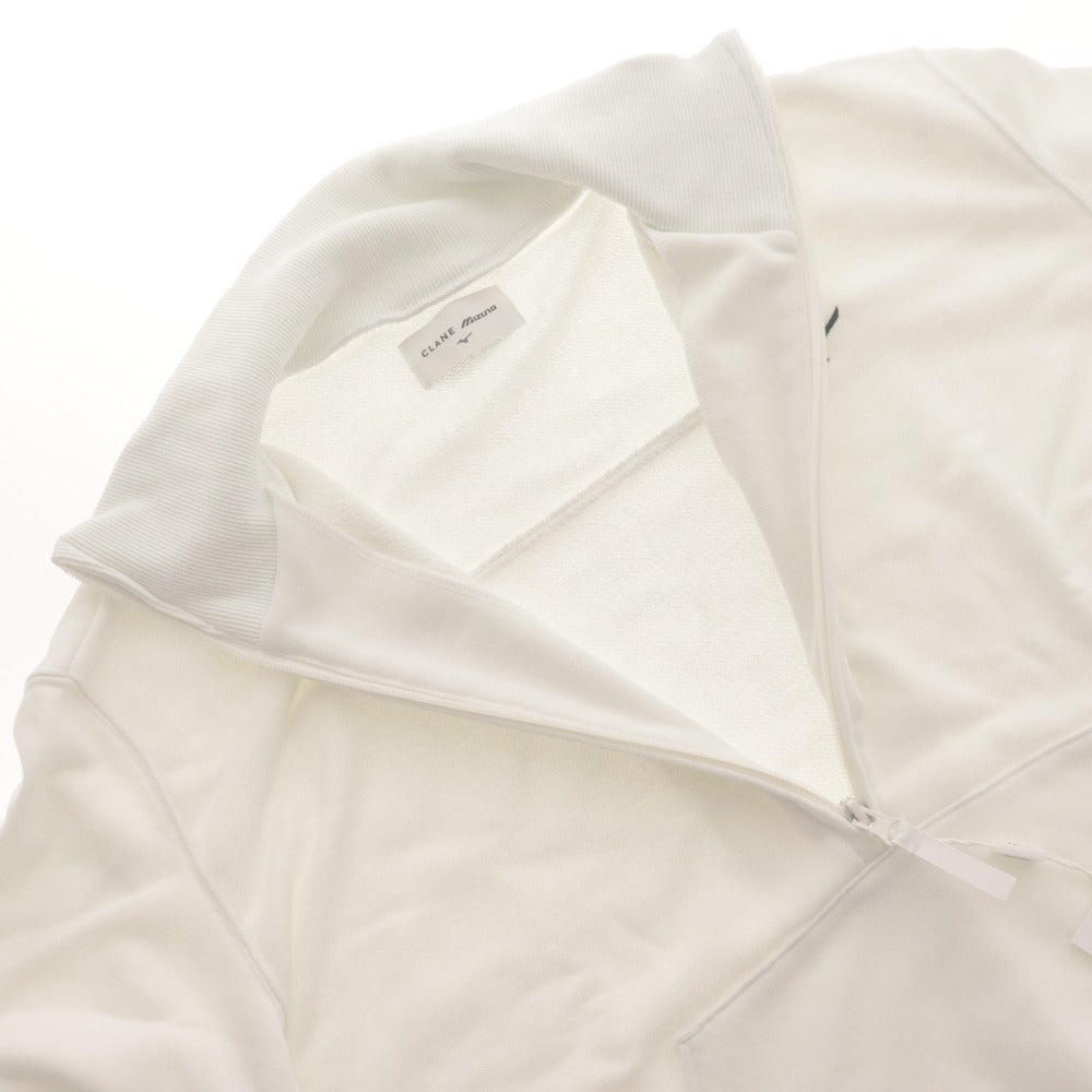 ■ CLANE × MIZUNO Sweatshirt Top, Long-Sleeve, High-Neck, Half-Zip, Women's Size 1 (Equivalent to S), White, With Tags, Unused