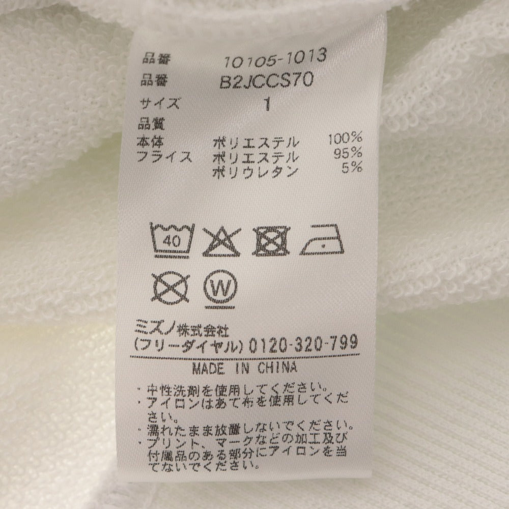 ■ CLANE × MIZUNO Sweatshirt Top, Long-Sleeve, High-Neck, Half-Zip, Women's Size 1 (Equivalent to S), White, With Tags, Unused