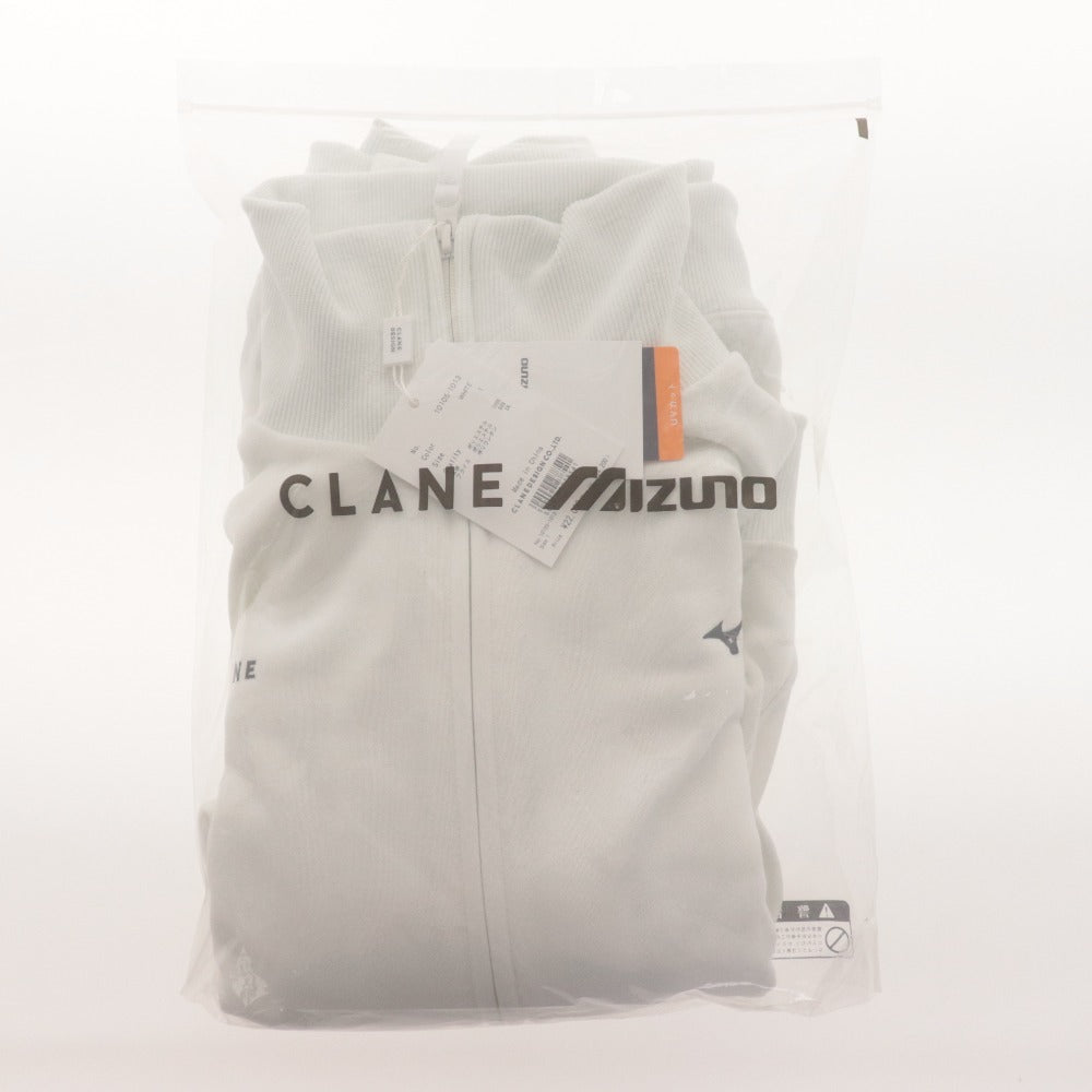 ■ CLANE × MIZUNO Sweatshirt Top, Long-Sleeve, High-Neck, Half-Zip, Women's Size 1 (Equivalent to S), White, With Tags, Unused