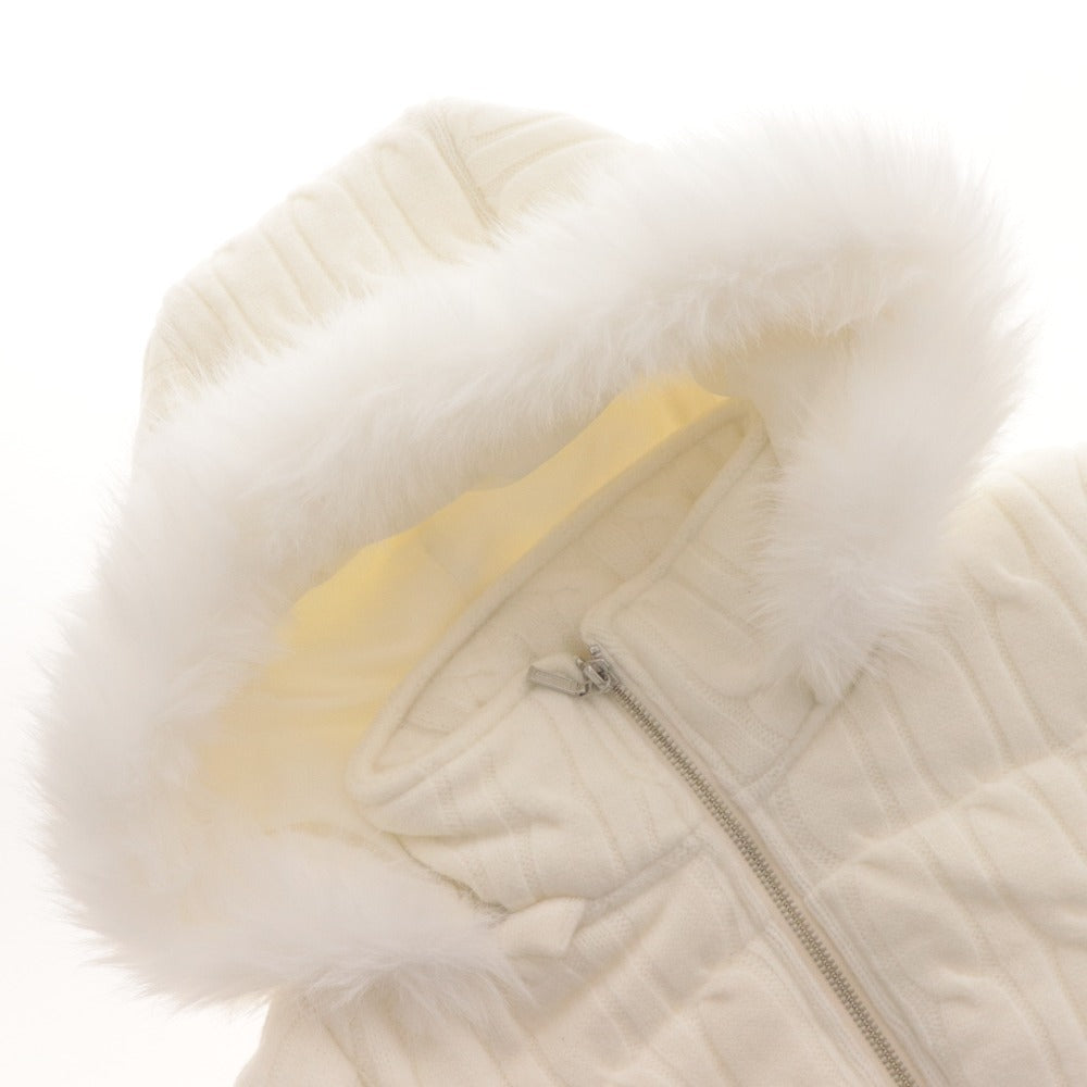 ■ Mistreass MISTREASS Blouson Padded Jacket Outerwear Knit Cable-Knit Women's Free Size White With Tags Unused