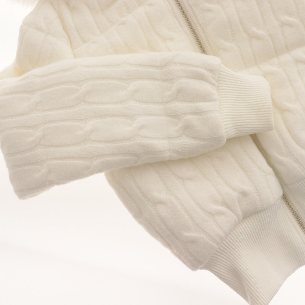 ■ Mistreass MISTREASS Blouson Padded Jacket Outerwear Knit Cable-Knit Women's Free Size White With Tags Unused