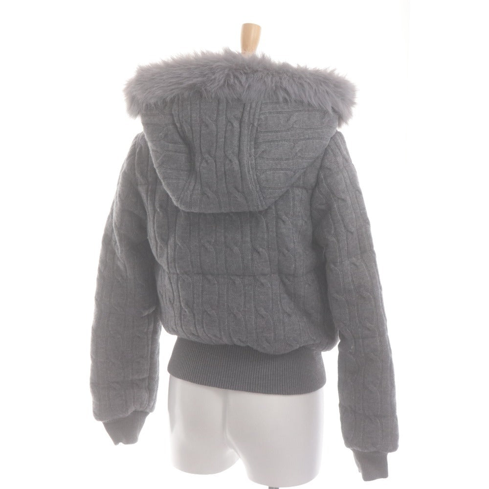 ■ Mistreass MISTREASS Blouson Padded Jacket Outerwear Knit Cable-Knit Women's One Size Gray With Tags Unused