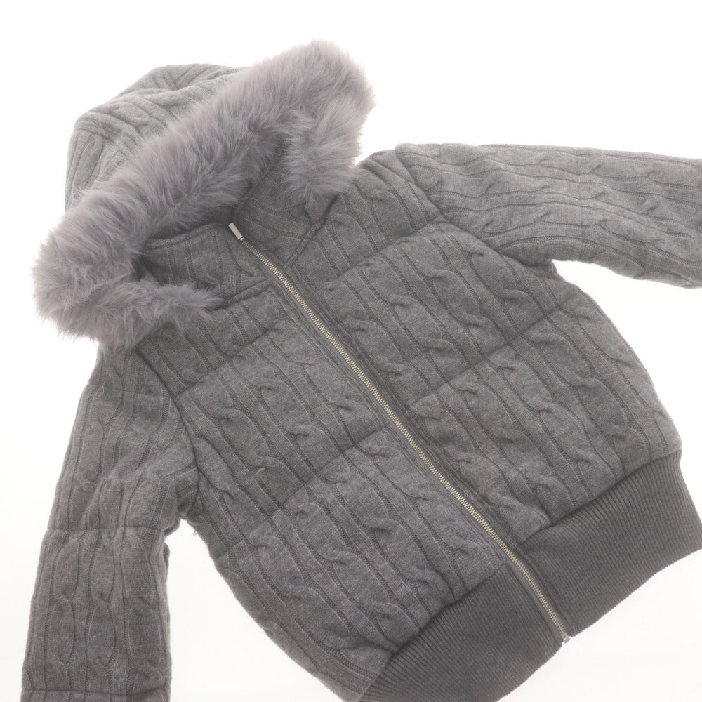 ■ Mistreass MISTREASS Blouson Padded Jacket Outerwear Knit Cable-Knit Women's One Size Gray With Tags Unused