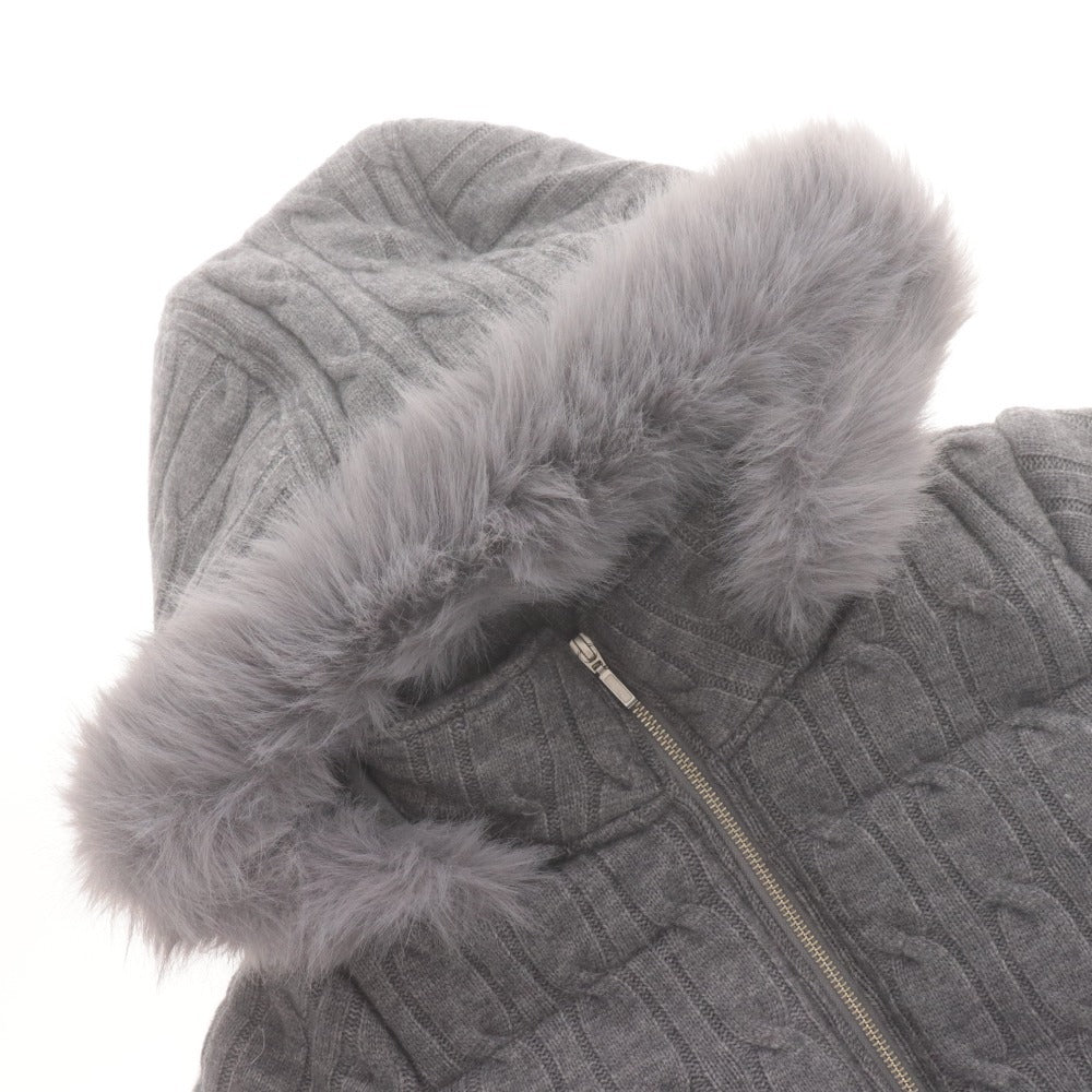 ■ Mistreass MISTREASS Blouson Padded Jacket Outerwear Knit Cable-Knit Women's One Size Gray With Tags Unused