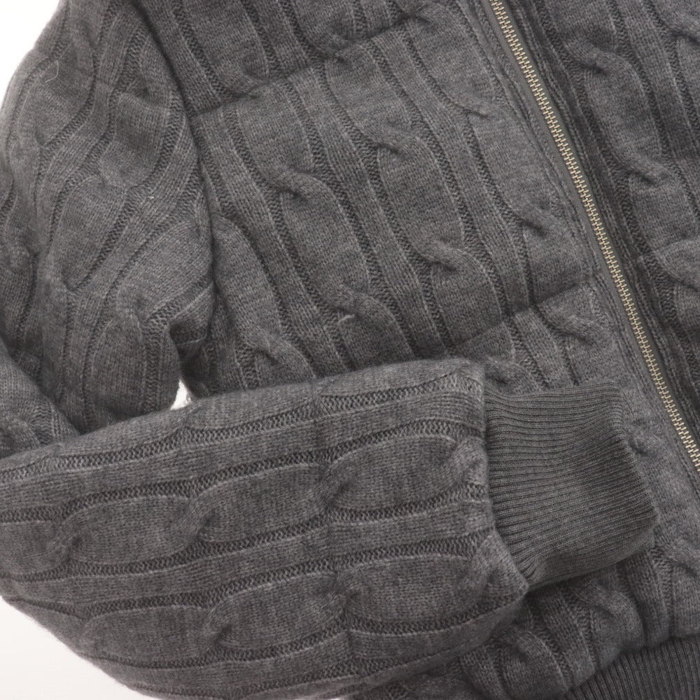 ■ Mistreass MISTREASS Blouson Padded Jacket Outerwear Knit Cable-Knit Women's One Size Gray With Tags Unused