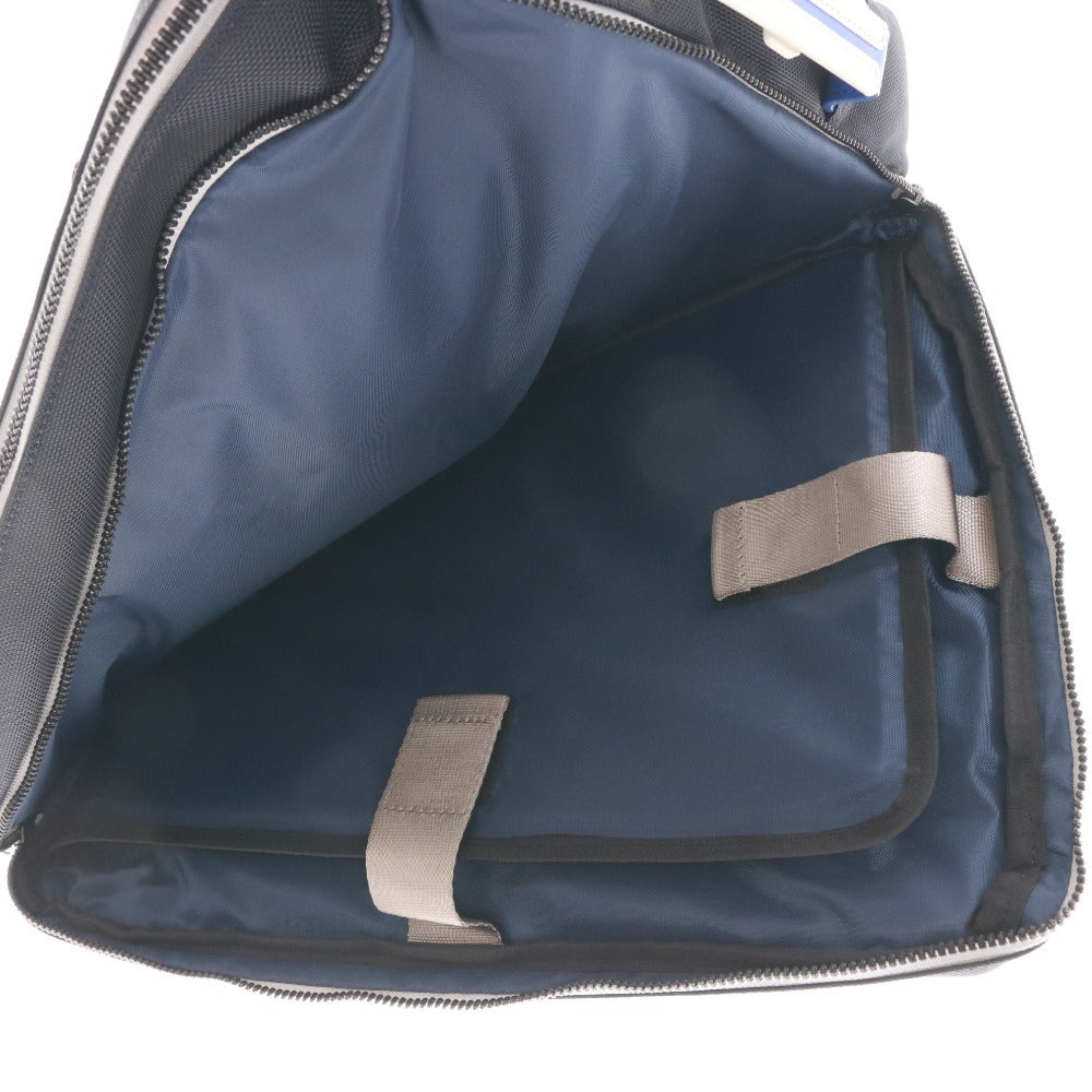 ■ LANVIN en Bleu ランバンオンブルー リュック バックパック 鞄 568502 ファスナー ポケット メンズ アイボリー ネイビー 未使用