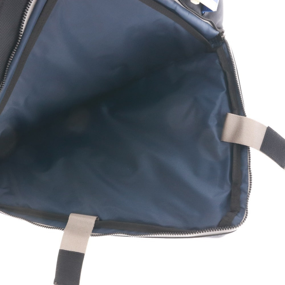 ■ LANVIN en Bleu ランバンオンブルー リュック バックパック 鞄 568502 ファスナー ポケット メンズ アイボリー ネイビー 未使用
