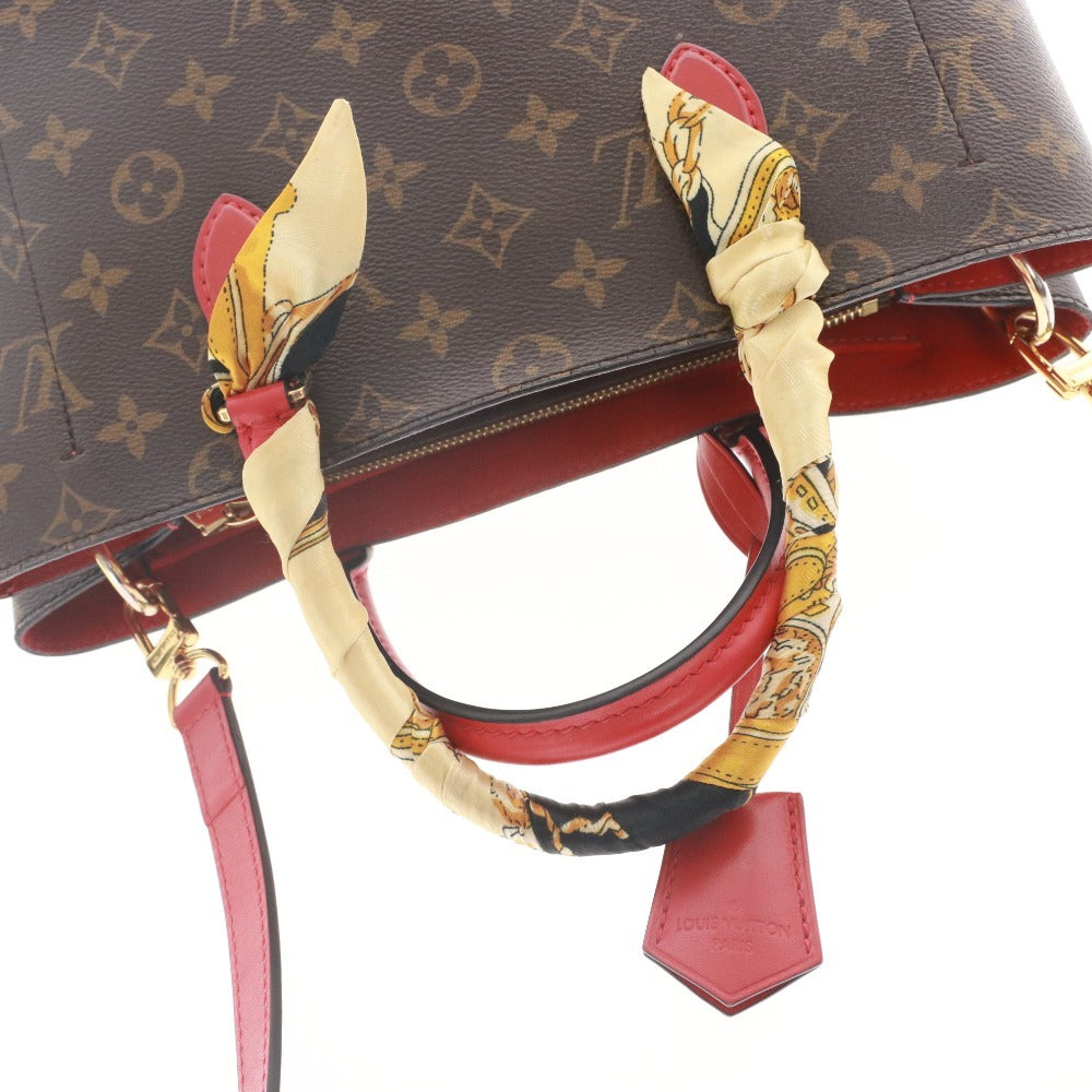 ■ ルイヴィトン LOUIS VUITTON フラワートートバッグ M43553 AH1118 鞄 ハンドバッグ ショルダー コクリコ レディース レッド ブラウン系