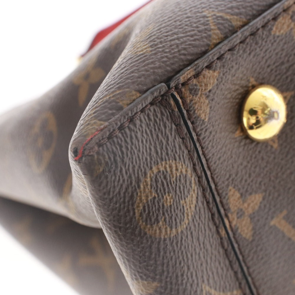 ■ ルイヴィトン LOUIS VUITTON フラワートートバッグ M43553 AH1118 鞄 ハンドバッグ ショルダー コクリコ レディース レッド ブラウン系