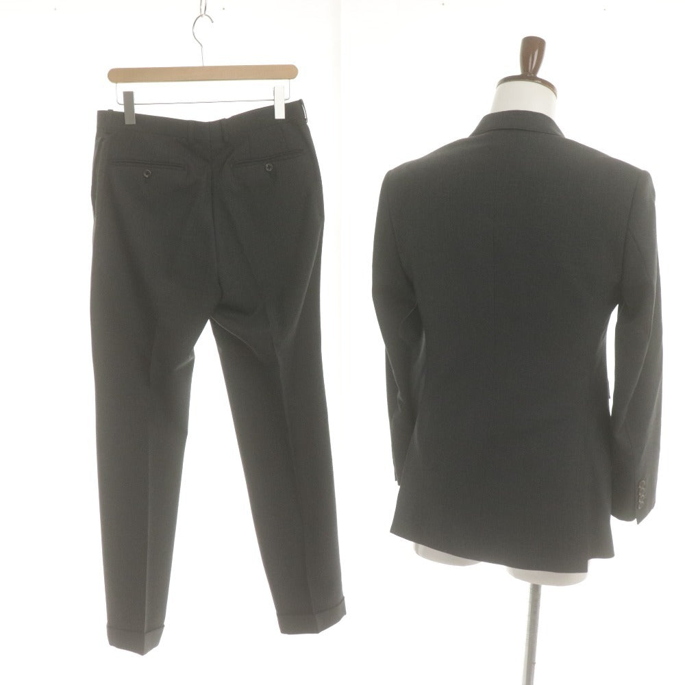 ■ azabu tailor x SMITH WOOLLENS &C麻布テーラー スーツ セットアップ 長袖ジャケット 44A(S相当) パンツ 79(M相当)メンズ ダークグレー