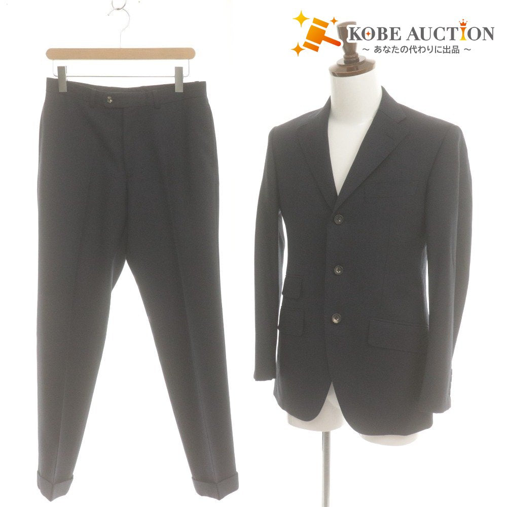 ■ azabu tailor x SMITH WOOLLENS &C麻布テーラー スーツ セットアップ 長袖ジャケット 44A(S相当) パンツ 79(M相当)メンズ ネイビー