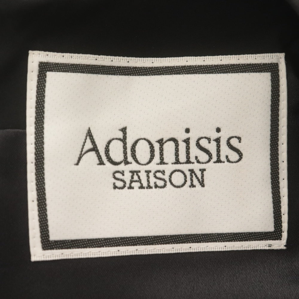 ■ アドニシス Adonisis SAISON ロング ワンピース 長袖 トップス ボトムス ボリュームスリーブ レディース フリーサイズ ブラック
