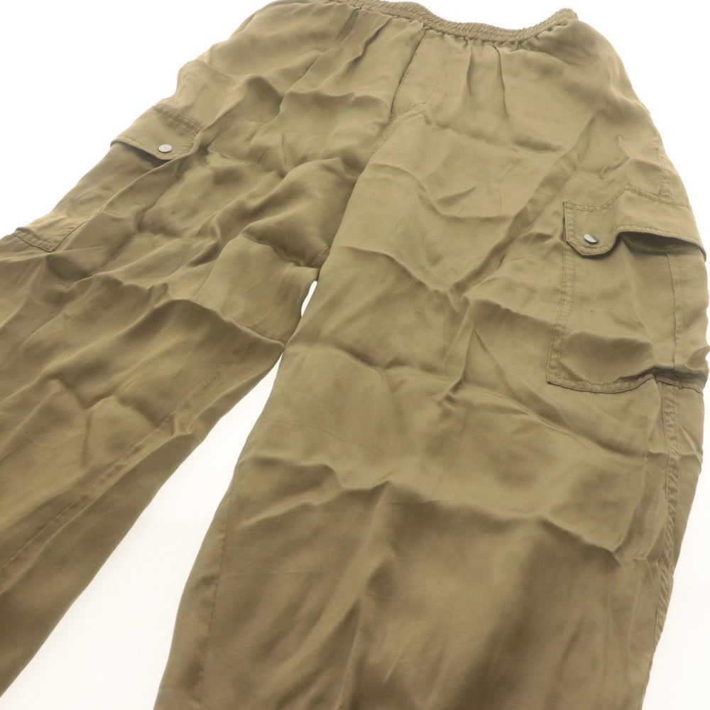 ■ プレインピープル PLAIN PEOPLE パンツ ロング ボトムス ウエストゴム レディース 2(M相当）カーキ