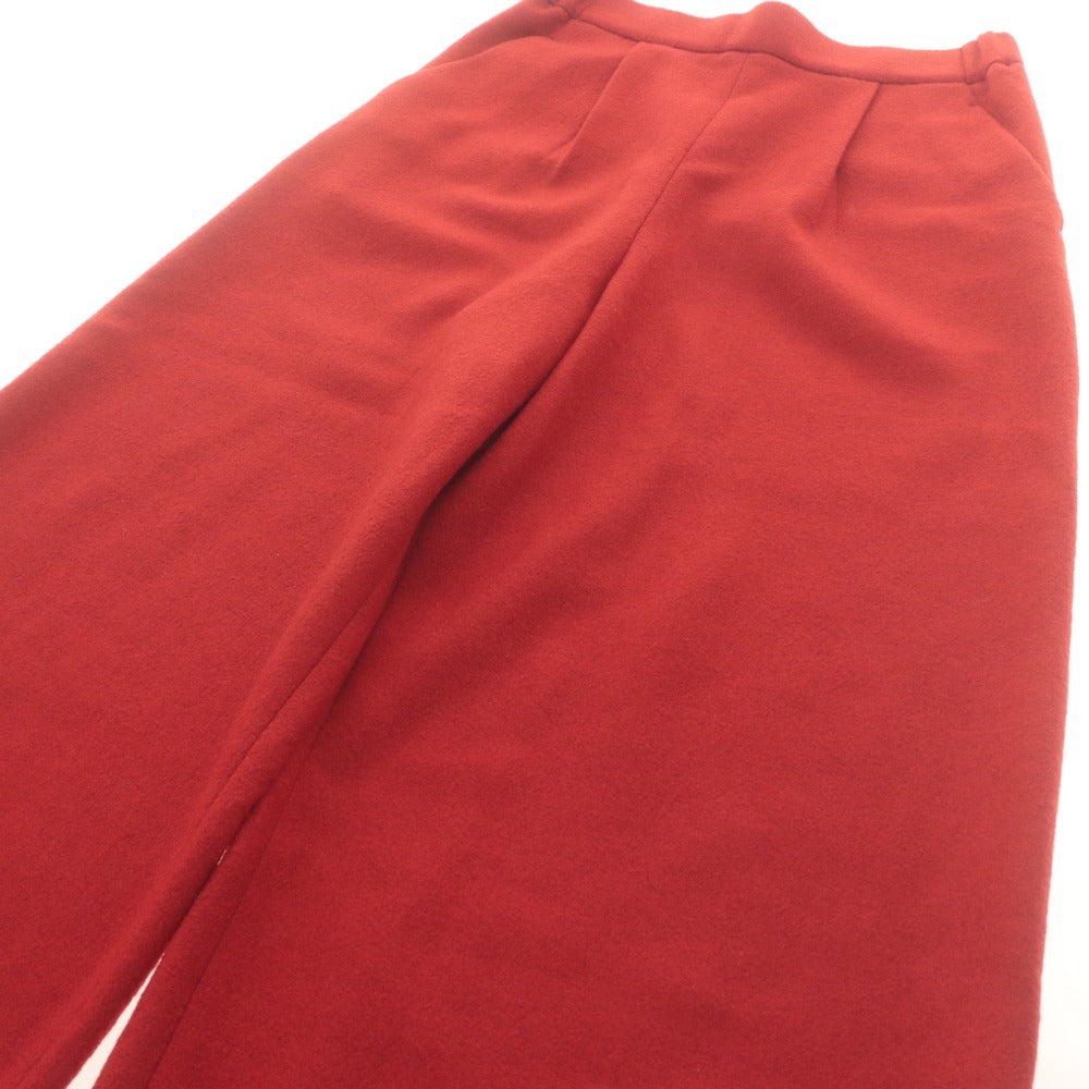 ■ プレインピープル PLAIN PEOPLE パンツ ロング ボトムス ワイド ストレート 日本製 レディース 3(L相当）レッド