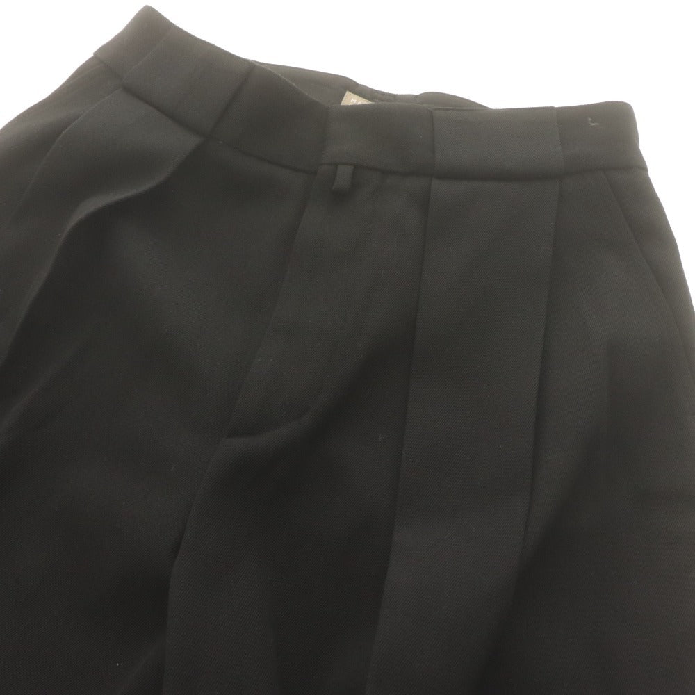 ■ マーガレットハウエル MARGARET HOWELL パンツ ロング ボトムス ワイド テーパード タック レディース2(M相当） ブラック