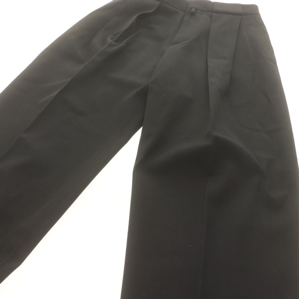 ■ マーガレットハウエル MARGARET HOWELL パンツ ロング ボトムス ワイド テーパード タック レディース2(M相当） ブラック