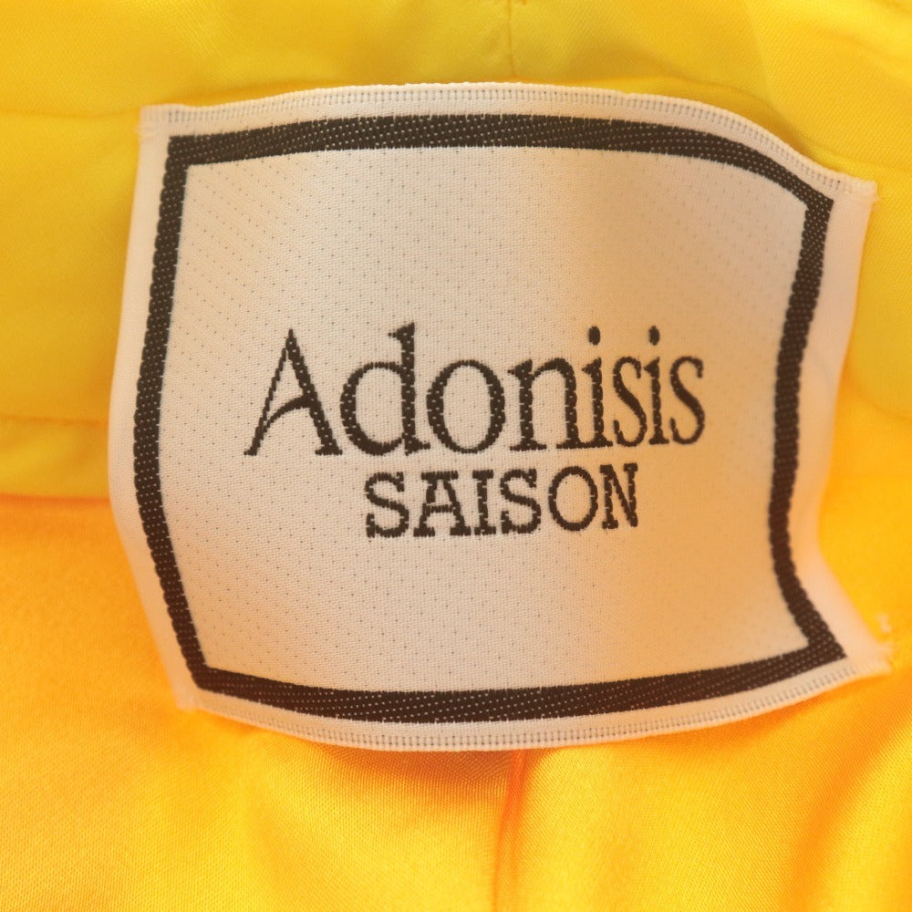 ■ アドニシス Adonisis SAISON クロップドパンツ ボトムス テーパード センタープレス レディース 38(M相当） イエロー