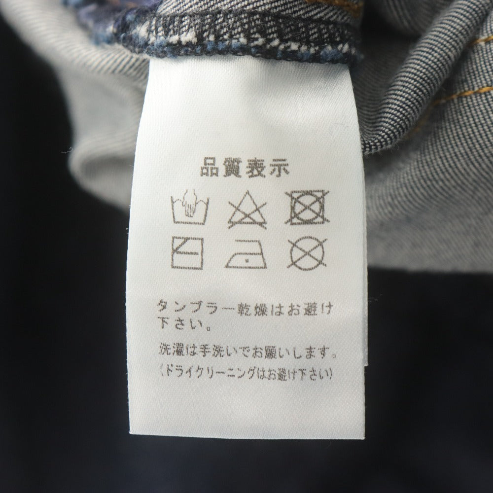 ■ アドニシス Adonisis SAISON デニムパンツ ジーンズ ロング ボトムス ハイウエスト ワイド インディゴ レディース 38(M相当） ネイビー