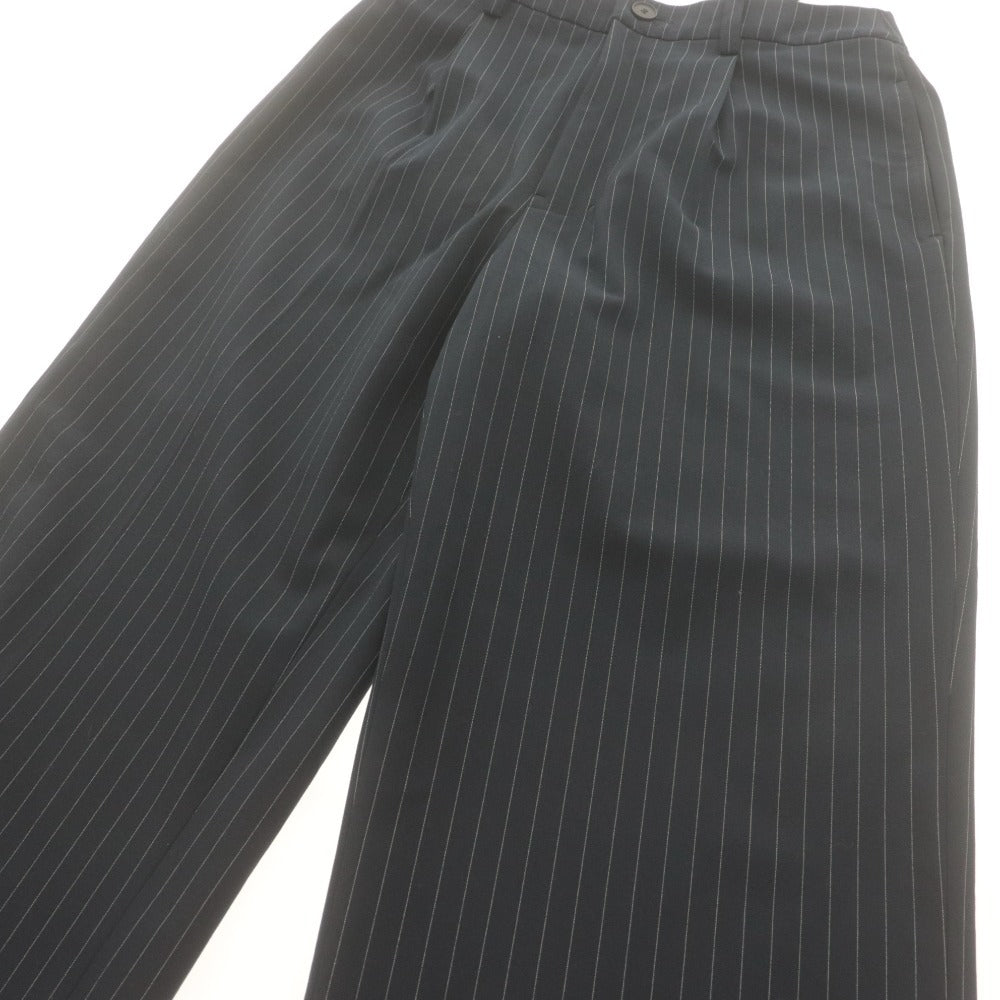 ■ ルスティック LOUSTIC パンツ ボトムス サスペンダー ワイド ストレート ストライプ日本製 レディース 38(M相当） ダークネイビー