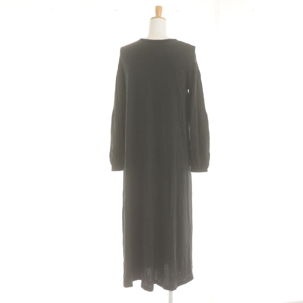 □ プレインピープル PLAIN PEOPLE ワンピース ロング ギャザー ウール