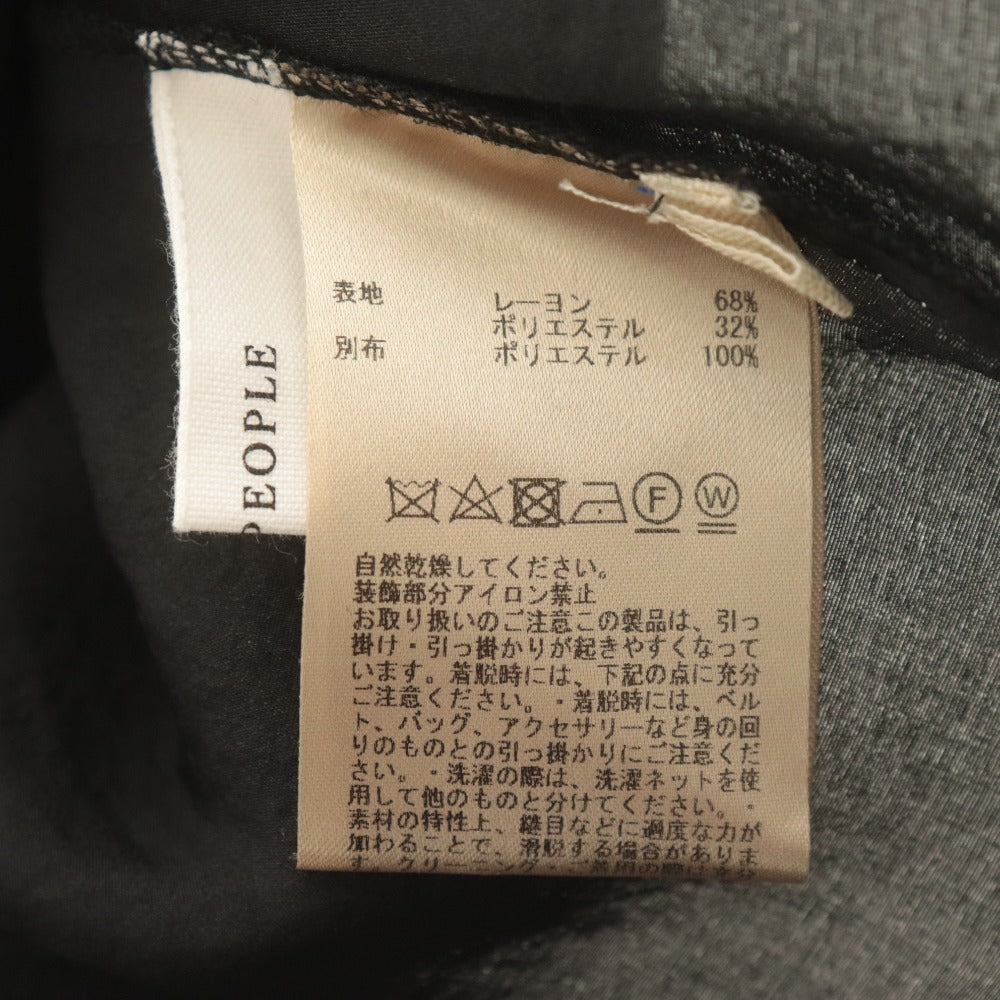 ■ プレインピープル PLAIN PEOPLE トップス ノースリーブ 花モチーフ オーガンジー レディース 9号 ブラック