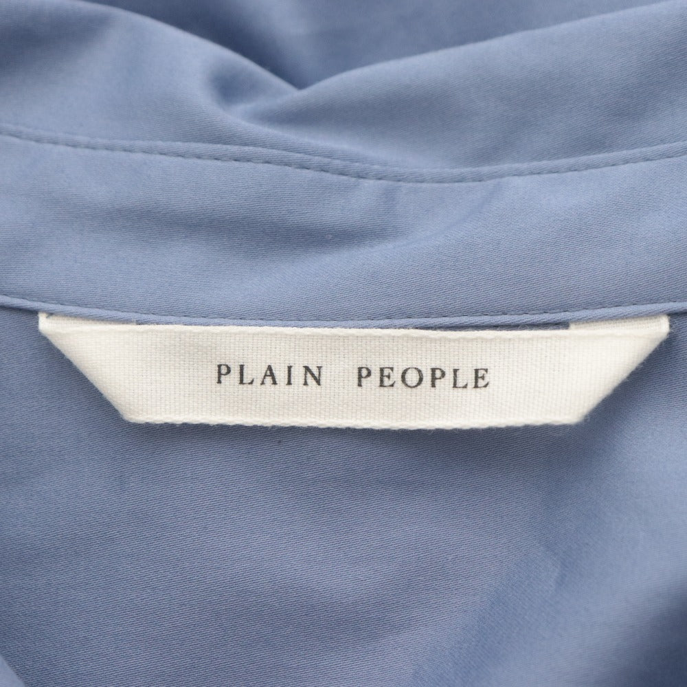 ■ プレインピープル PLAIN PEOPLE プルオーバー シャツ ブラウス 長袖 トップス レディース 9号 ライトブルー