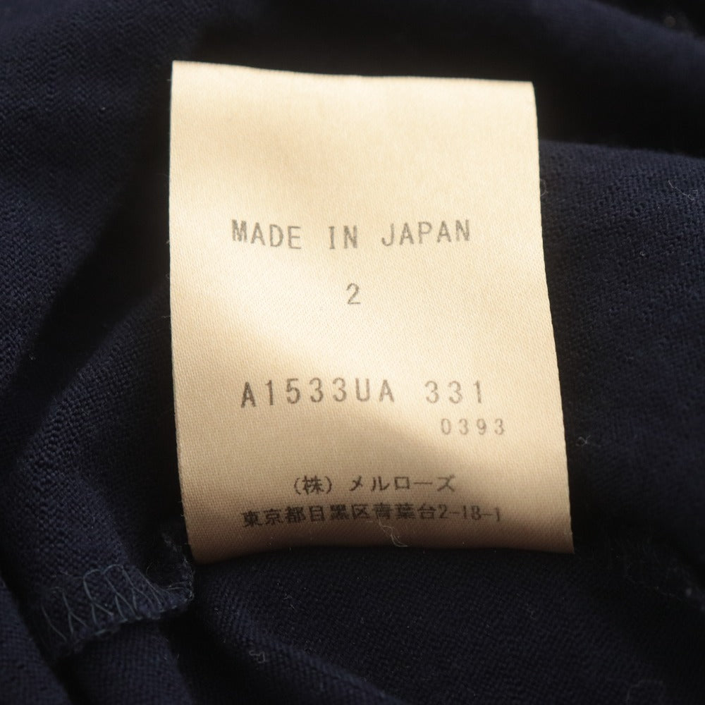 ■ プレインピープル PLAIN PEOPLE ワンピース 長袖 トップス ボトムス フード ジップ 日本製 レディース 2(M相当）ネイビー