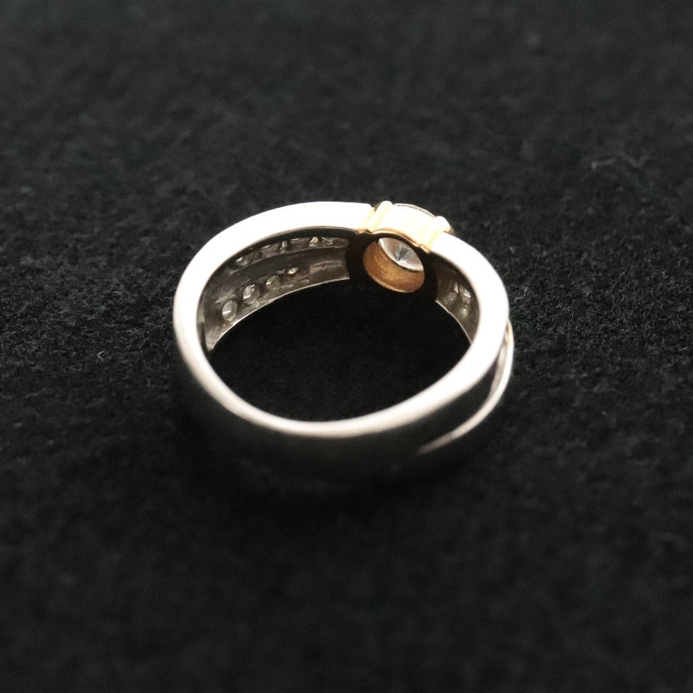 ■ 指輪 リング ダイヤモンド 0.447ct VVS-1 約6.1g K18 PT900 レディース 鑑定書 ケース付き