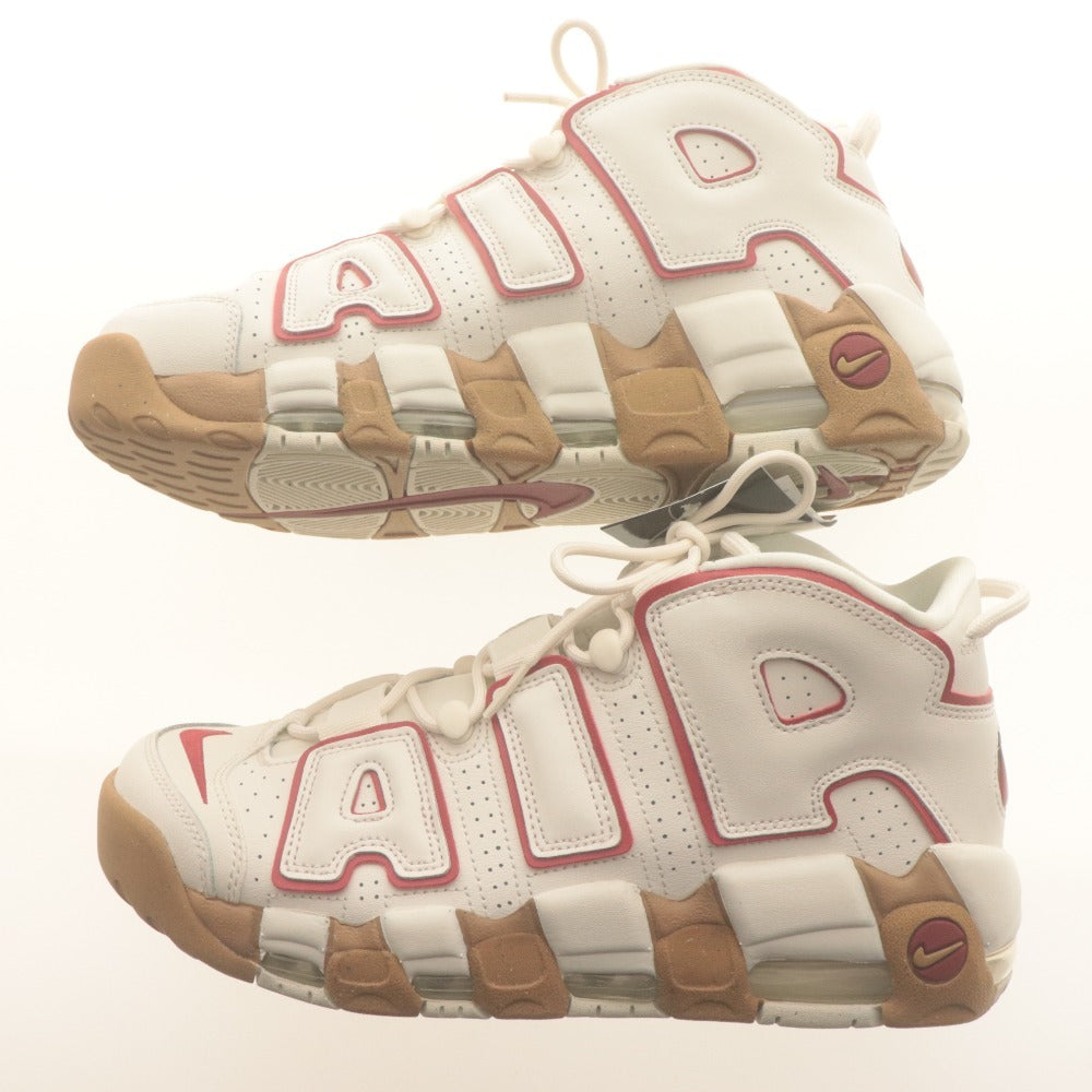 ■ ナイキ スニーカー 靴 W AIR MORE UPTEMPO ウィメンズ エア モア アップテンポ ホワイト/レッド/ガム メンズ 28cm タグ,箱付き 未使用