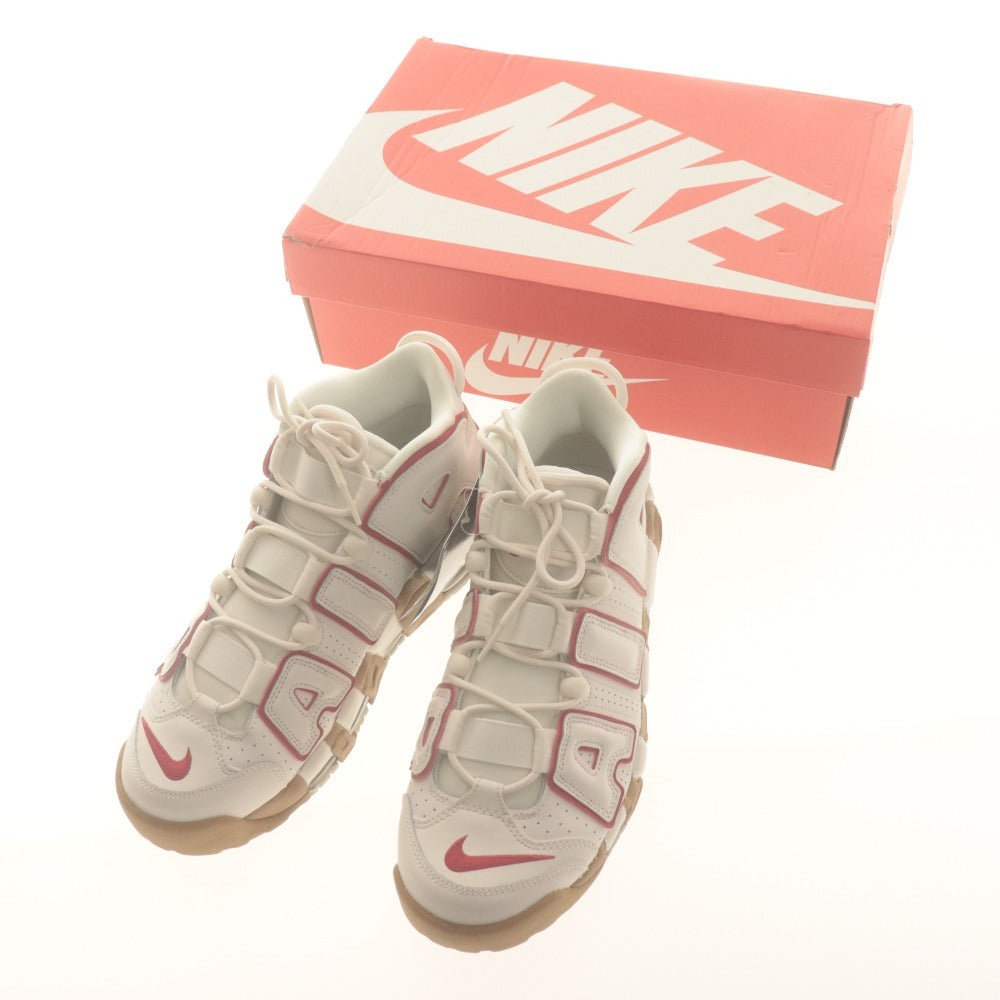 ■ ナイキ スニーカー 靴 W AIR MORE UPTEMPO ウィメンズ エア モア アップテンポ ホワイト/レッド/ガム メンズ 28cm タグ,箱付き 未使用
