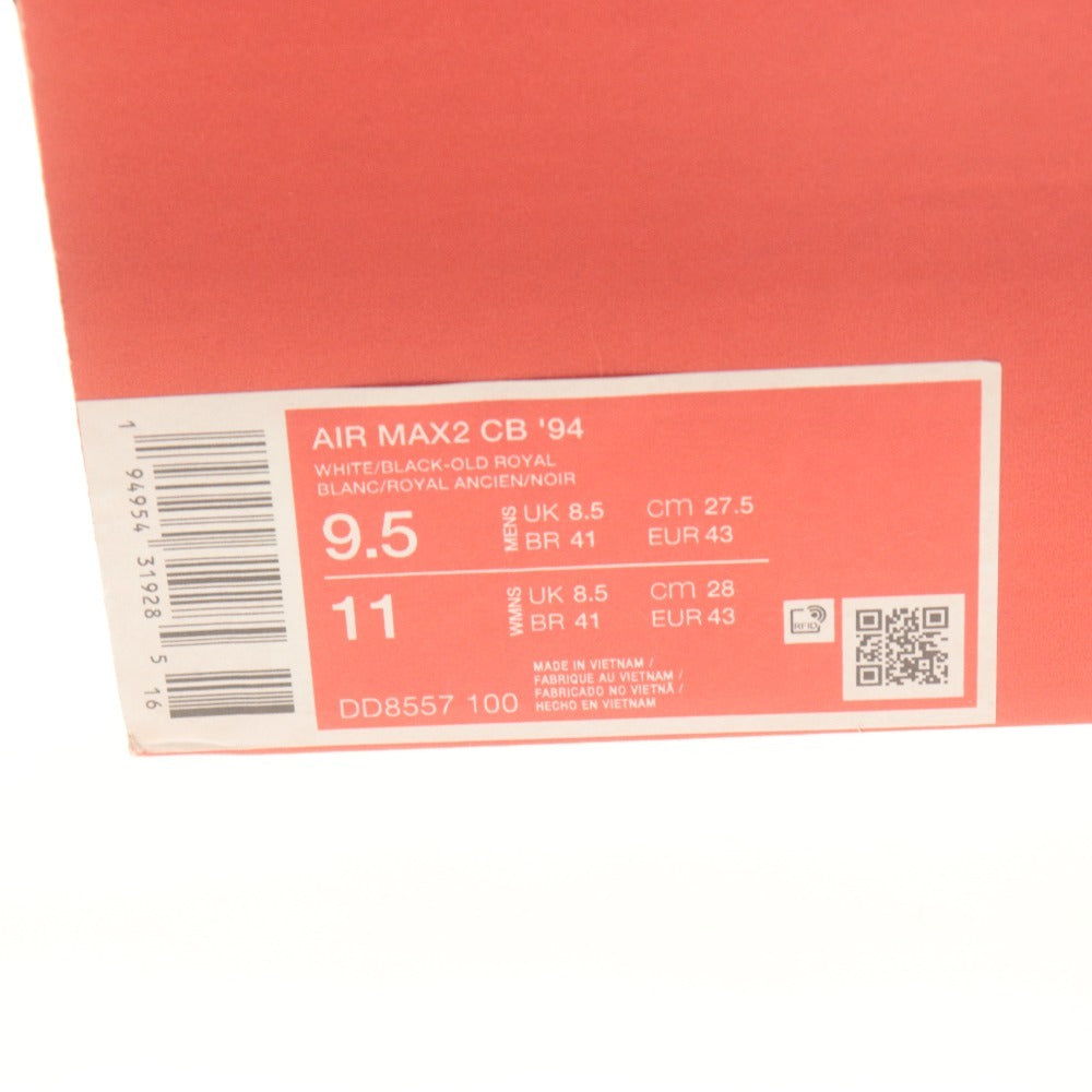 ■ ナイキ スニーカー Air Max 2 CB '94 エア マックス ホワイト/ブラックーオールドロイヤル DD8557-100 メンズ 27.5cm タグ,箱付 未使用