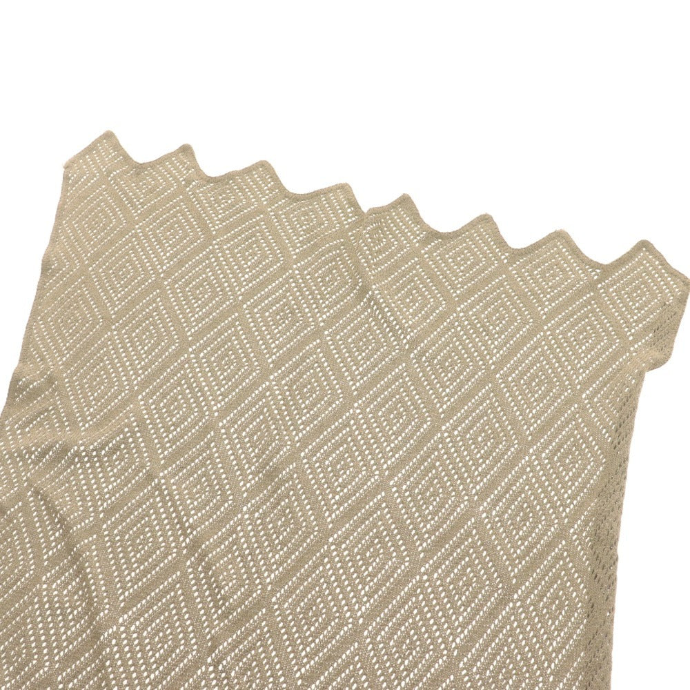Giorgio Armani Long Knit Stole, Large, Women's and Men's, Khaki Gray