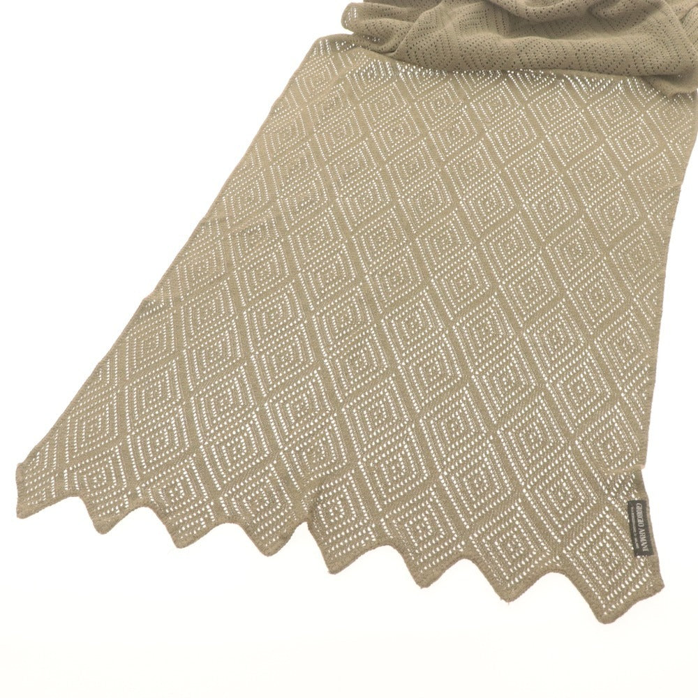 Giorgio Armani Long Knit Stole, Large, Women's and Men's, Khaki Gray