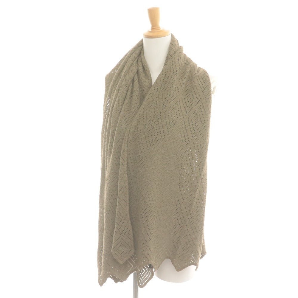 Giorgio Armani Long Knit Stole, Large, Women's and Men's, Khaki Gray