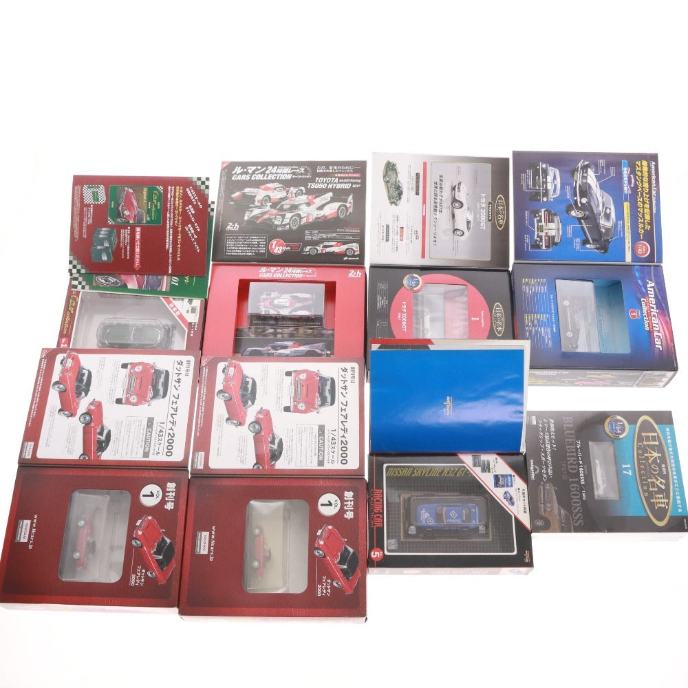 ■ 創刊号 ミニカー 17点セット まとめ売り ダットサンフェアレディ スカイライン コスモスポーツ スバル360 未開封含む 箱付き