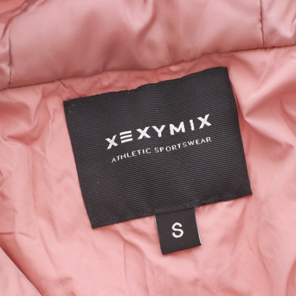 ■ XEXYMIX ゼクシーミックス コート ジャケット アウター ファスナー フード ポケット レディース S ピンクベージュ