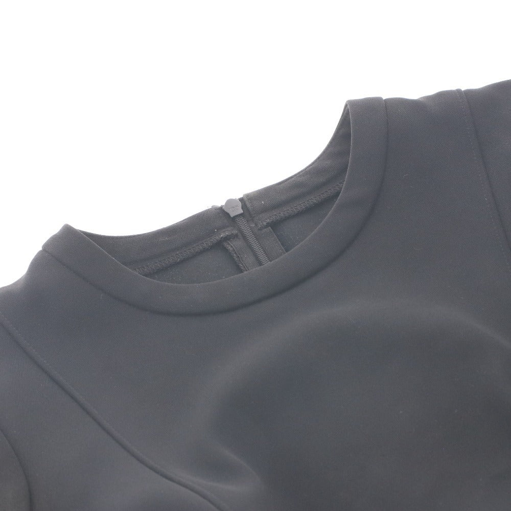 ■ フォクシー ニューヨーク FOXEY NEW YORK ワンピース ひざ下 ノースリーブ ストレッチ スリット レディース 38（S相当）ブラック