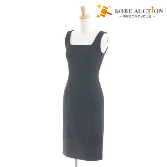 ■ フォクシーニューヨーク FOXEY NEW YORK ワンピース ノースリーブ ストレッチ スリット 日本製 レディース 38 （S相当） ブラック