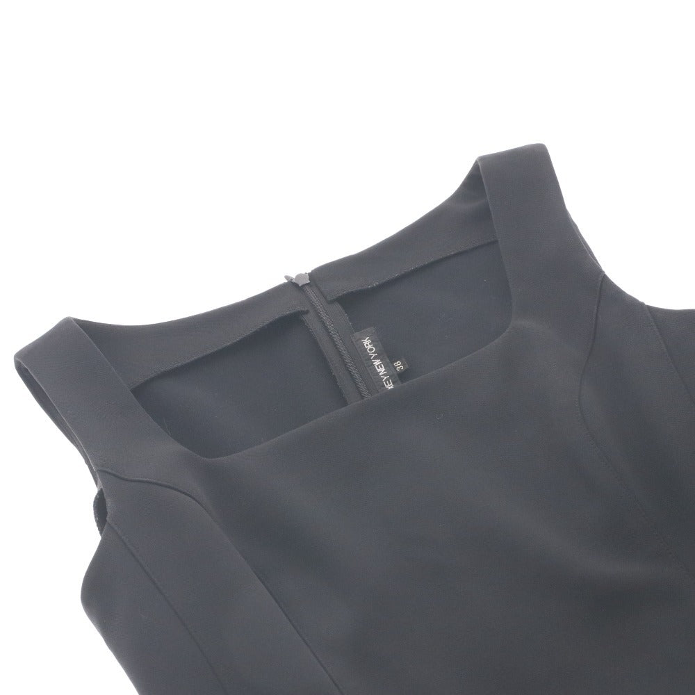■ フォクシーニューヨーク FOXEY NEW YORK ワンピース ノースリーブ ストレッチ スリット 日本製 レディース 38 （S相当） ブラック